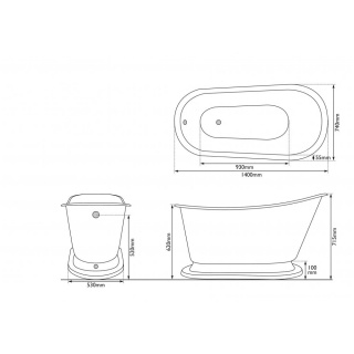 Cameo Cast Iron Bath